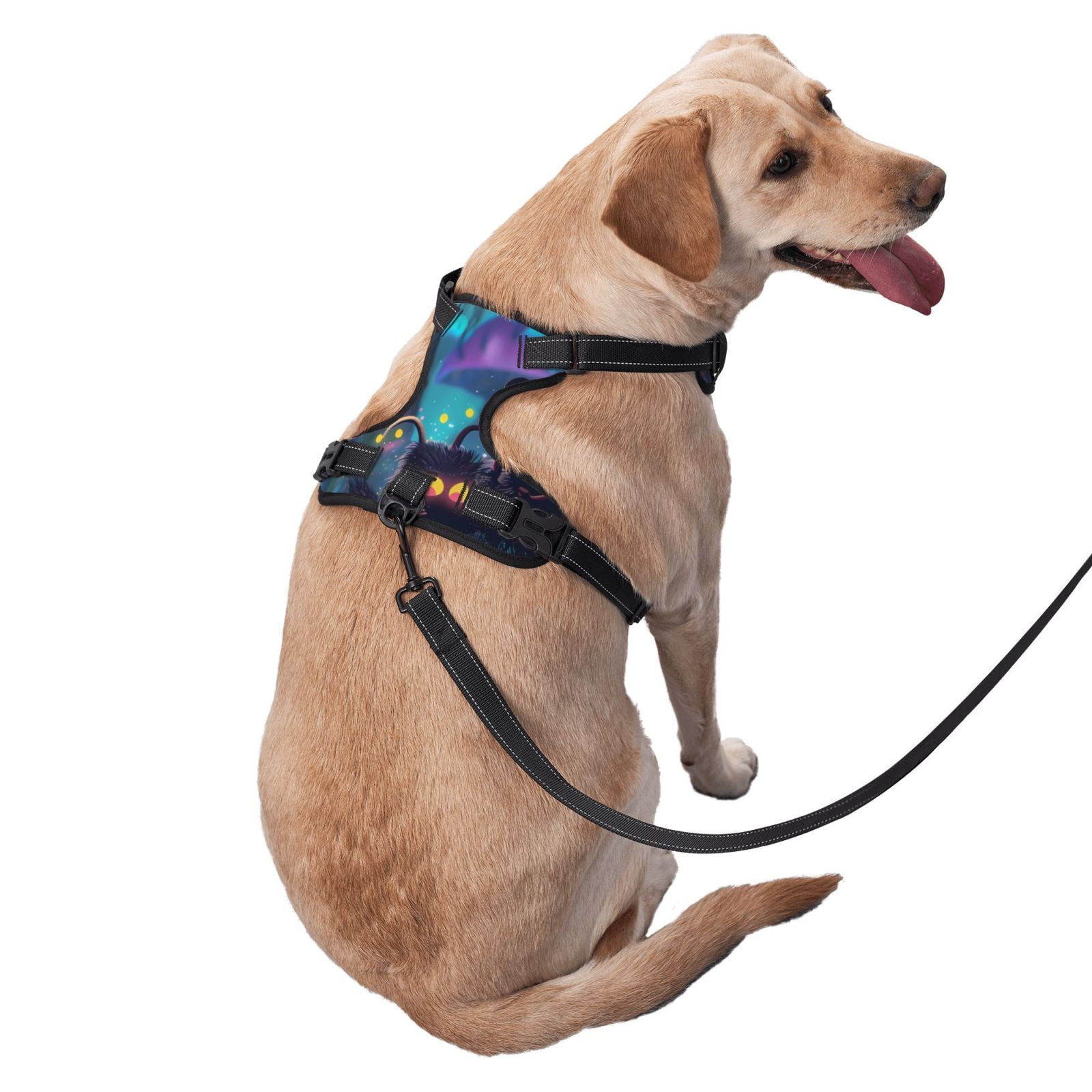 Vsdgher Cute Fuzzy Fantasy Creatures Dog Harness, No-Pull Pet Harness, Dog Vest, Pet Vest for Small to Large Dogs-X-Large