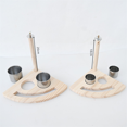 thumbnail image 3 of Wood Bird Perch with Bird Feeding Cups Bird Feeder Perch Stand Birds Cage Accessory for Small Cockatiels Parrot, 3 of 6