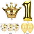 thumbnail image 3 of 7Pcs 1st Birthday Gold Balloon, Birthday Balloon Set For Baby Boy/Girl Premium Latex Party Balloons, Confetti Latex Balloons, Foil Balloons for 1st Birthday Party Decorations (Gold), 3 of 6