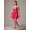 Hot Pink, variant on Women's Valentine's Lingerie Lace Babydoll Chemise Mesh Sleeveless V Neck 2 Piece Sleepwear Nightgown with G String 3XL