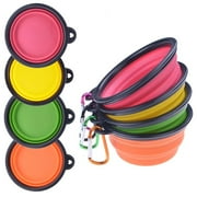 PAZINGER 4-Pack Travel-Friendly Collapsible Pet Bowls - Convenient Foldable Bowls for Dogs and Cats, Ideal for Food and Water TIKA