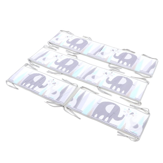 4 Piezas de Rieles para Cama de bebé Riel de Protección Anticolisión Elevado Riel Suave para Cama Protección Anticolisión Protector de Cuna Almohadilla Protectora Suave ANGGREK Otros