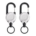 thumbnail image 1 of Visland 2 Pcs Porte-Clés Rétractable Robuste Porte-Badge Multi Outil Mousqueton Clip Clés Badges Enrouleur Tactique d'Identité avec Cordon Rétractable, 1 of 8