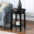 thumbnail image 2 of Convenience Concepts American Heritage Baldwin 1 Drawer End Table with Shelf, Black, 2 of 6