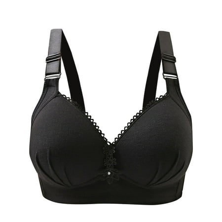 

Plus Size Bras for Women Clearance Underwear No Underwire Plus Size Together Everyday Bras Black