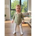 thumbnail image 3 of RUINIXCW Baby Boy Fall Romper Stripe Print Buttons Turn Down Collar Long Sleeve Infant Bodysuits Jumpsuits, 3 of 9