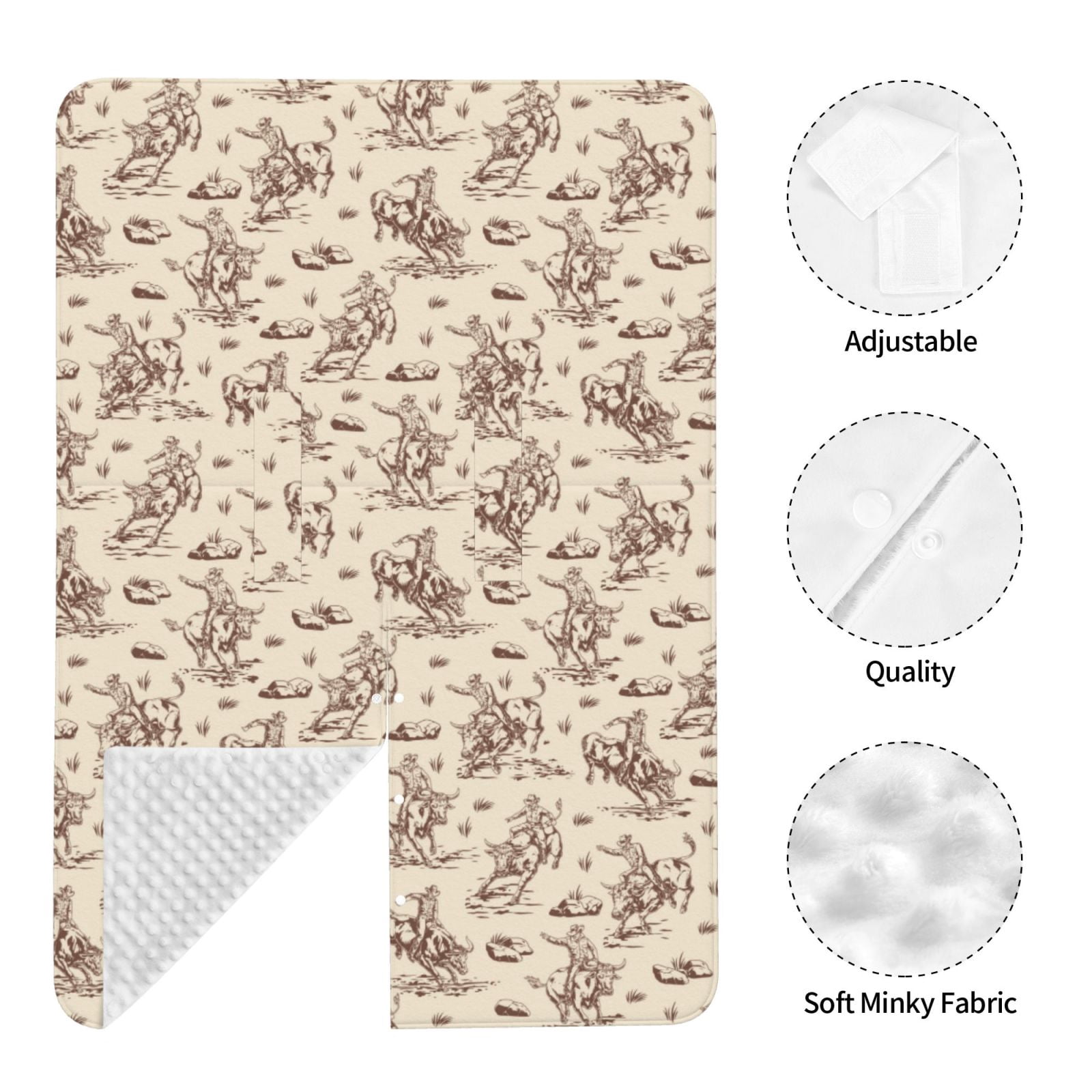 Car Seat Cover Baby - Cowboy Sitting On Cow Back Breathable Infant Car Seat Cover for Baby Carseat, Lightweight Comfort Baby Essentials Must Haves Newborn Stuff for Girl Boy