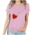 thumbnail image 2 of Fankiway T-Shirt à Manches Courtes Imprimé Col Rond Mode pour Femmes Ensemble de Vêtements Décontractés pour Femmes 2 Pcs, 2 of 4