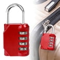 thumbnail image 2 of GZQJFMY Combinaison Lock, Cadenas à Combinaison 4 Chiffres Extérieur, École Lock, Verrous de Gym (Rouge), 2 of 8