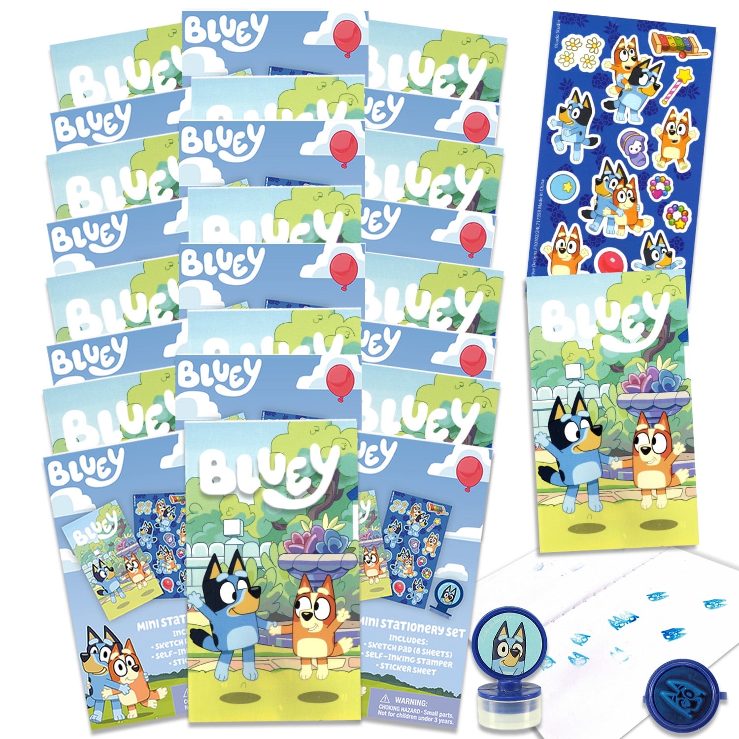 Decacde West Bluey Birthday Party Favors Set, 24 Count