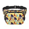thumbnail image 1 of Xecao Instruments de Musique pour Sac de Taille Double Couche Carré pour Voyage Cyclisme Activités Extérieures avec Sangle Réglable et Poches Zippées, 1 of 9