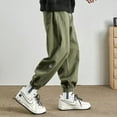 thumbnail image 3 of 2023 Autumn Japanese Cargo Pants Men Casual Letter Appliques Drawstring Sweatpants Oversize Baggy Y2K High Street Trousers, 3 of 6
