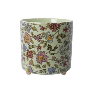 Beautiful by Drew Barrymore 8-Inch Sage Ceramic Footed Planter