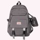 thumbnail image 5 of Mochila para niñas Mochila sólida impermeable Cremallera Ventilar Mochila (gris), 5 of 5
