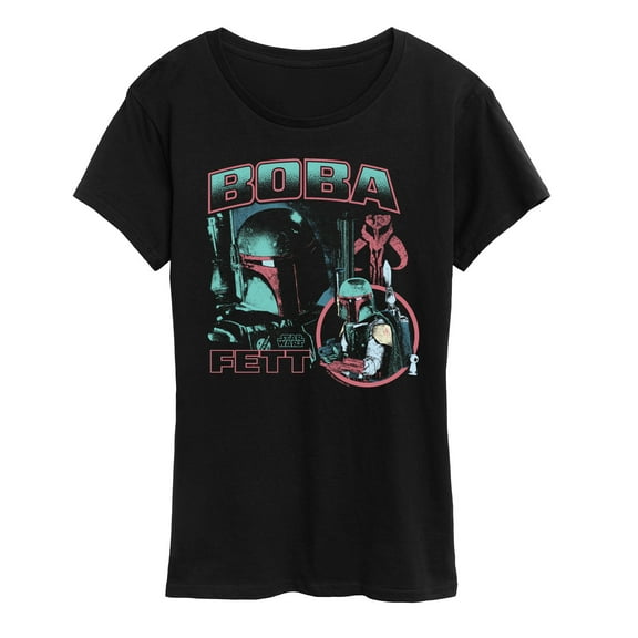 Star Wars - Boba Fett Bounty Hunter Collage - Women's Short Sleeve Classic Fit Tee