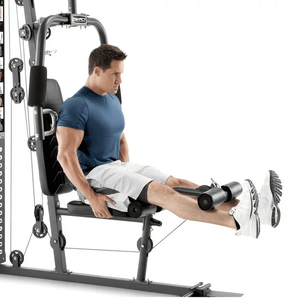 Marcy 150lb Stack Home Gym Station, Strength Training Exercises for Total Body (MWM-4965)
