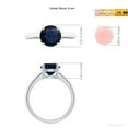 thumbnail image 5 of ANGARA Natural Round 2.2 ct Blue Sapphire Solitaire Engagement Ring in 14K White Gold for Women (Size-8mm) | September Birthstone, Anniversary, Jewelry Gift for Women | Natural Blue Sapphire Ring, 5 of 10