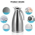 thumbnail image 2 of 2l Vacuum Jug Stainless Steel Double-wall Vacuum Insulated Coffee Pot Thermal Carafe, Juice/milk/tea Insulation Pot With Press Button, 2 of 5