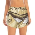 thumbnail image 3 of Uemuo We Live for Adventure Pattern Women's Athletic Shorts High Waisted Running Shorts with Liner Pockets Gym Elastic Workout Shorts-XX-Large, 3 of 9