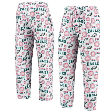 Men's Concepts Sport White Philadelphia Eagles Zest Patriotic Sleep Pants