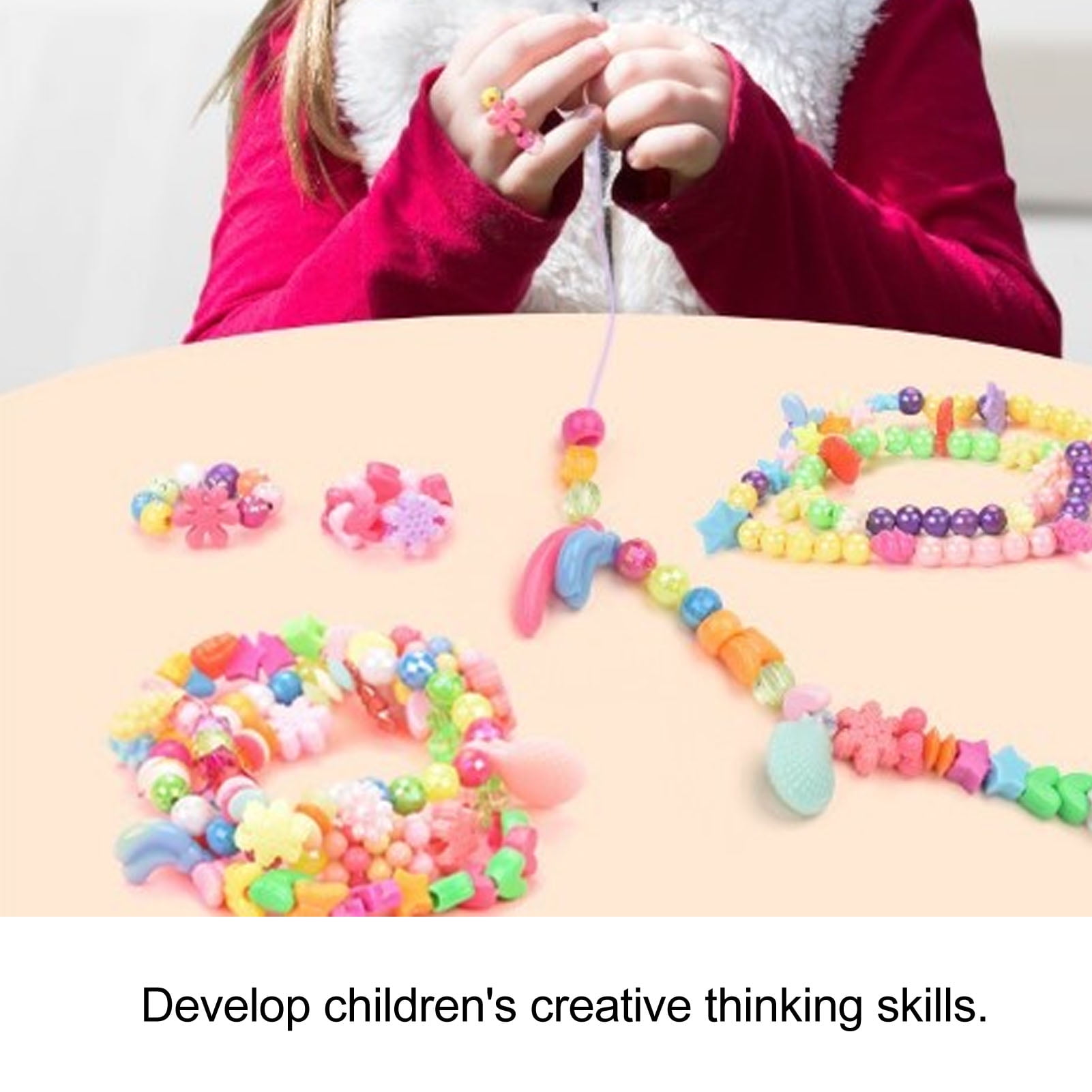 Aesthetic Diy Bracelet Set Bead Kids Set, Bracelet Making Kit