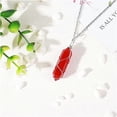 thumbnail image 5 of Collar de cristal de cornalina para mujer, colgante de cristal de cornalina dorada, collar de ágata roja para mujer y niña, colgante de piedra preciosa de chakra de cornalina natural, 5 of 5