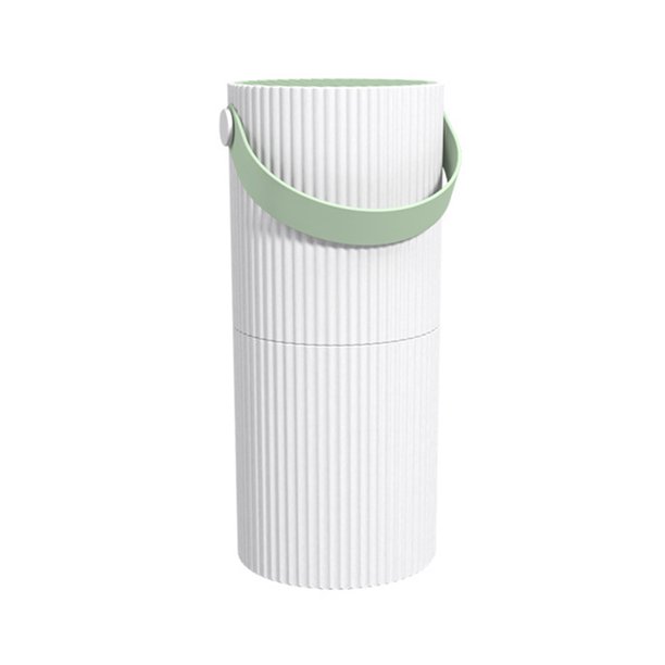 Purificador de aire compacto en tono verde claro, ideal para oficinas y hogares, elimina humo y polvo eficientemente. Funciona en silencio, perfecto para dormitorios y espacios pequeños hasta 10 pies