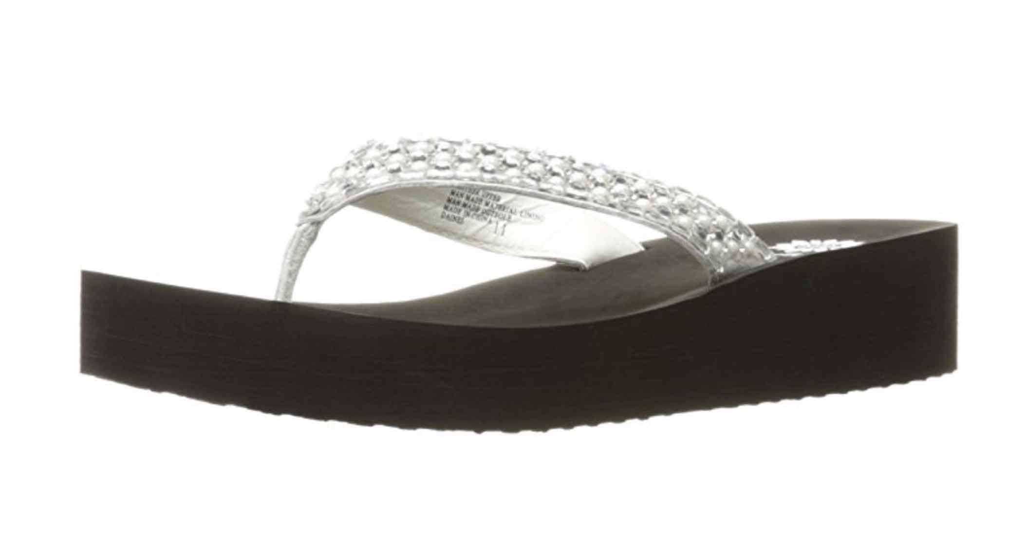 yellow box pearl flip flops