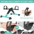thumbnail image 4 of MEETWARM Pedal Exerciser Under Desk Exercise Peddler Arm Leg Folding Mini Stationary Peddler Bike with LCD Display Portable Bicycle Exerciser Machine for Seniors (Teal), 4 of 7