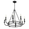thumbnail image 3 of 8 Light Chandelier-Matte Black Finish    -Traditional Installation Crystorama Lighting Bai-A2108-Mk, 3 of 5