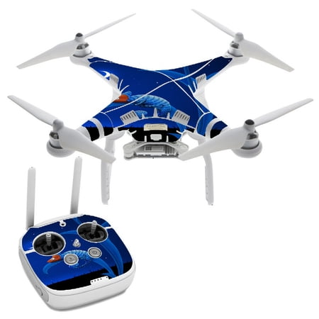 Skin Decal For Dji Phantom 3 Professional Drone / Blue Chamelion