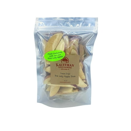 Kauffman Orchards Freeze-Dried Pink Lady Apples- Nutritious and Delicious Lightweight Homemade Fruit Snack - 1.5 Oz.