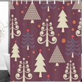 thumbnail image 1 of ABPHQTO Invierno Navidad Texturas Árbol Vacaciones Patrón Cortina de ducha 150x180 cm, 1 of 1