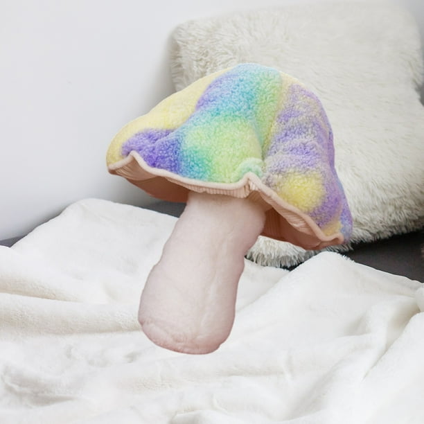 Almohada infantil colorida y adorable con forma de muñeca de piel de cordero de 32 cm (12,59 pulgadas), ideal para la habitación de los niños.