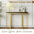 thumbnail image 4 of GVN 42Inch Console Table with Geometric Metal Frame, Entryway Table for Hallway, Living Room, Black, 4 of 7