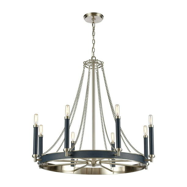 Avenue 8 Light Chandelier Satin Nickel, What Size Chandelier For 60 Inch Tablet