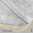 thumbnail image 5 of Color Sense 100% Cotton Basket Weave Throw Blanket- Lightweight, Soft and Warm for Couch, Sofa and Bed- Full/Queen (90"X90") White, 5 of 7