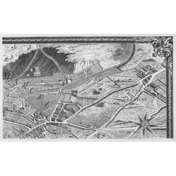 Paris 1739 Sectional map Canvas Art - Michel-Etienne Turgot (12 x 18)