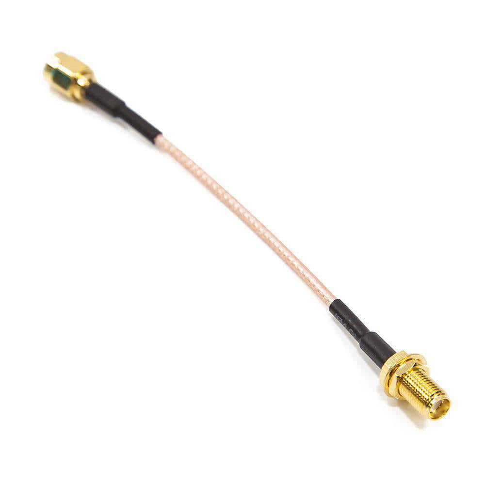 2-Pack RP-SMA Female to Male 0.086 RG405 Semi Rigid Coaxial Pigtail Cable 15cm 