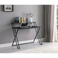 thumbnail image 2 of Xavier Writing Desk with USB Ports Black, 2 of 11