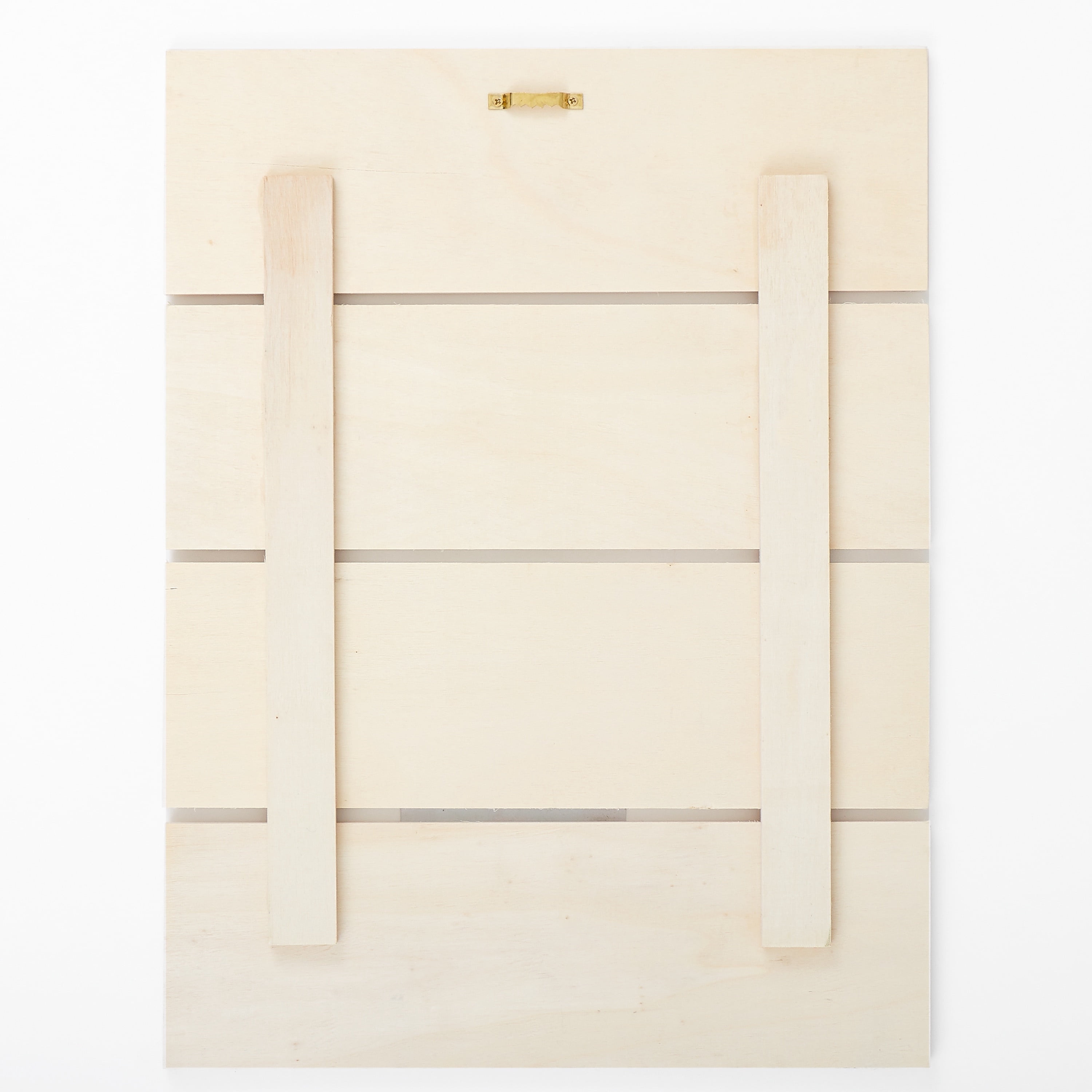 Plaid Unfinished Rectangle Wood Pallet Plaque, 15.9 in x 11.9 in