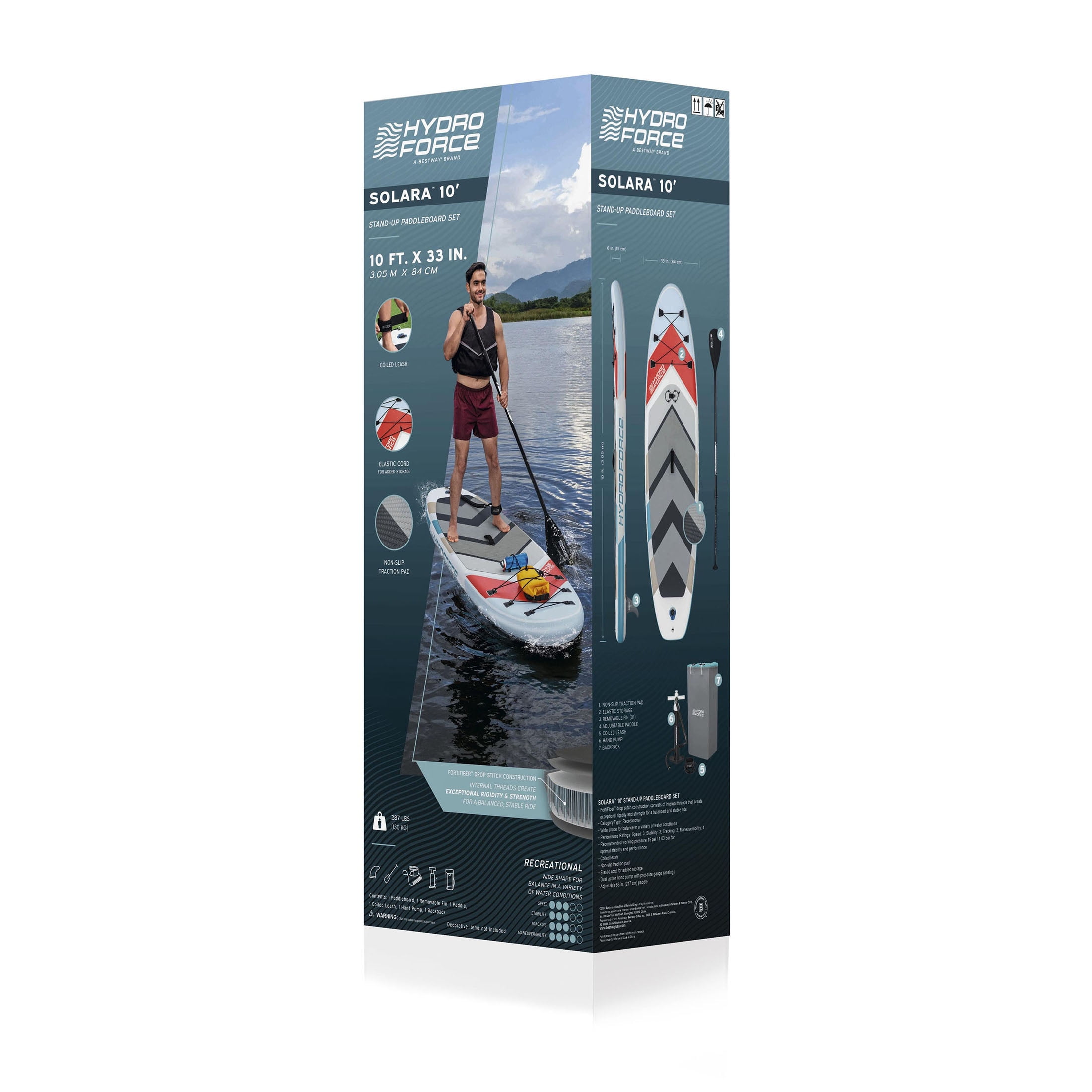 Hydro Force Solara Inflatable Stand-Up Paddleboard Set 10