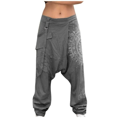 

Casual Plus Leg Elastic Wide Men Print Pants Fashion Waist Pockets Size Men s pants Harem Pants with Pockets for Women Crotch Men Pant Slim Men Stretch Skinny Pants Mens Slim Pants Mens Scrub Pants