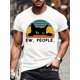 thumbnail image 1 of Camiseta con estampado de gato negro - Camiseta informal de manga corta y cuello redondo para hombre, ideal como regalo de verano - Hip Hop, cómoda, transpirable y de corte relajado., 1 of 8