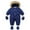 Navy, variant on Hwmodou Baby Snowsuit Boys Girls Winter Thicken Coat Hooded Pocket Jacket Snowsuits With Gloves Toddler Windproof Warm Jumpsuit Snow Wear Outerwear Activites Bodysuits,6-24M