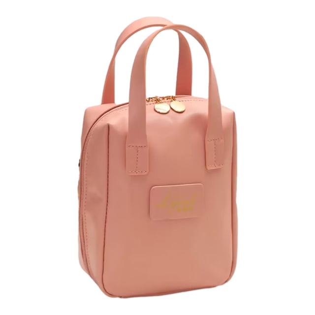 fastboy PU All Beauty Essentials In One Place Durable Makeup Bag Scratch-proof Cosmetic Organizer Bag Handle pink