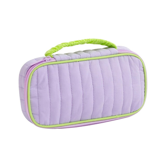 Bolsa de maquillaje portátil Bolsa con cremallera Bolsa de cosméticos con Violeta