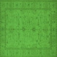 thumbnail image 1 of Ahgly Company Indoor Square Oriental Green Industrial Area Rugs, 7' Square, 1 of 4