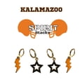 thumbnail image 2 of Kalamazoo College Spirit Stack orange mini enamel bolts and black statement open starboys, 2 of 2