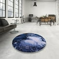 thumbnail image 4 of Ahgly Company Machine Washable Indoor Rectangle Industrial Modern CornflowerBlue Area Rugs, 2' x 4', 4 of 7
